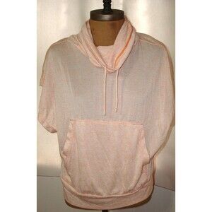 New Womens PrAna NWT S Top Oceane SS Hemp Peach SS Pocket Logo Light Orange